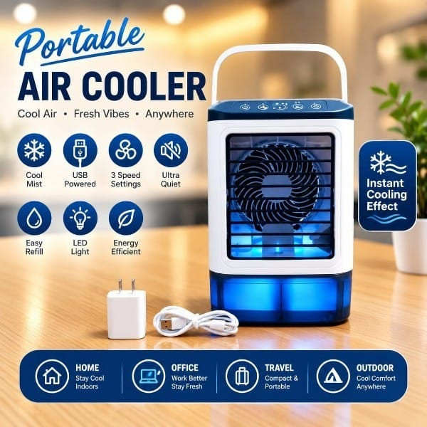 Mini Portable Air Cooler Fan