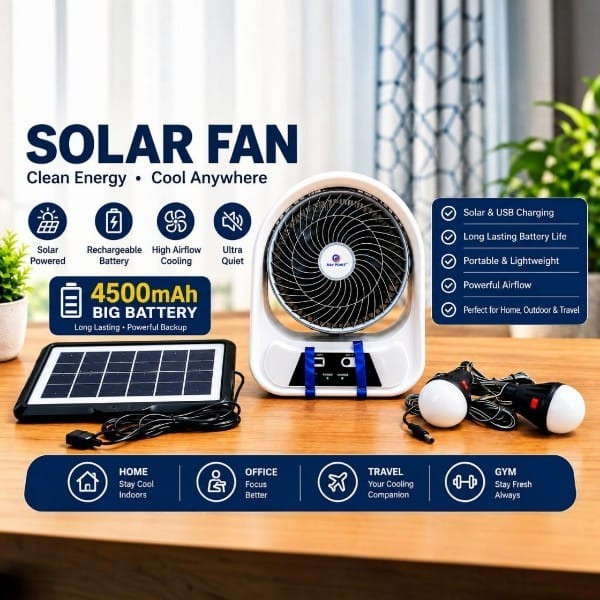 4 in 1 Solar Fan
